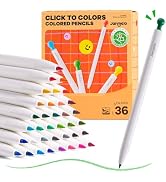 Jar Melo Mechanical Colored Pencils for Kids 36 Count, Erasable Oil-Based Pastel Pencils with Sha...