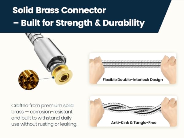 96 inches long stainless steel shower hose