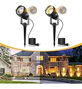 LOHAS 5W Dusk to Dawn Outdoor Lighting, Auto On/Off 3000K Landscape Outdoor Spotlight, IP66 Water...