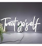 SYLHOME Treat Yourself Led Neon Light Sign Bedroom Kids Room Living Room Art Wall Decor Sign Home...