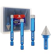 BRSCHNITT Diamond Drill Bit Set 1/4,5/16,1/2inch Tile Hole Saw and 4/5