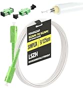 Hamadap SC/APC to SC/APC Fiber Optic Internet Cable Armored 1M (3ft), OS2 9/125µm Single Mode Sim...