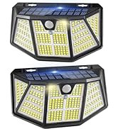 Ehowdin 2Pack Solar Light Outdoor 310LED Sensor Lights, IP67 Waterproof 3Light Modes -Upgraded Hi...