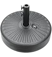 HealSmart 20Inch 50Lbs Durable Fillable Patio Umbrella Base Heavy Duty Stand for Outdoor Lawn, De...