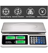 Safstar Electronic Computing Scale, Food Fruit Vegetable Weighting Scale 66 lb, Rechargeabl...