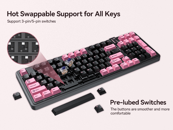 pink wireless keyboard