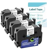 TZe-251 24mm 0.94 Laminated White Tape Compatible with Brother P Touch TZe251 TZ-251 1" TZe Tz Ta...