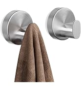 TAILI 304 Stainless Steel Bathroom Suction Hooks for Towel, Bathrobe, Loofah, No Damage Hanging G...