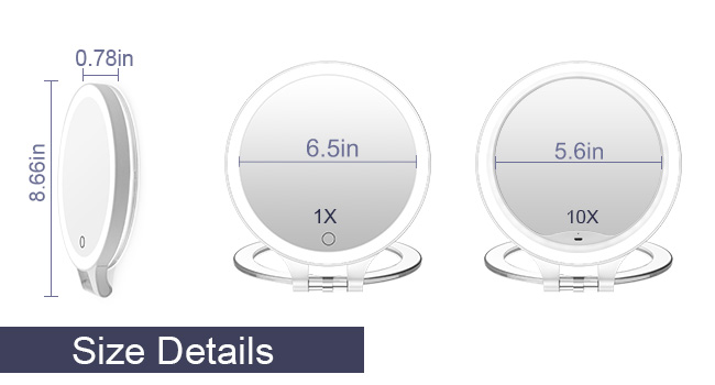 Magnifying Mirror 10X 1X Double Sided Magnification Makeup Vanity Mirror