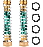 Sanpaint Garden Hose Extension Adapter, Hose Kink Protector with Coil Spring, 2 Pack