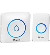 iAlarm Doorbell, Wireless Doorbell Chime Kit with 60 Chimes, 5 Adjustable Volume, 1,000ft/300m Op...