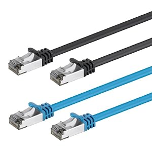 Cat8 26AWG S/FTP Ethernet Network Cable, 2GHz, 40G can deliver up to 40Gbps data transfer speeds.