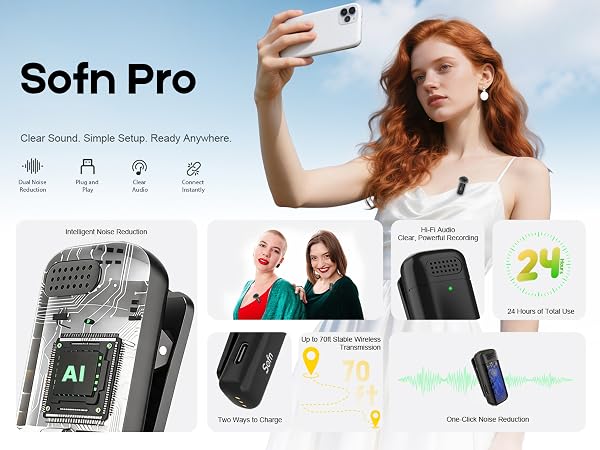 Sofn Pro Wireless Microphone for iphone
