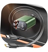 SUPERONE 5 in 1 Retractable Car Charger with Dual Type C Cables, 90W Fast Charging USB C Car Acce...