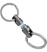 KeyUnity KA45 Titanium Quick Release Keychain, Magnetic Keychain For Car Keys-360 ° Rotatable