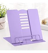 MSDADA Book Stand Metal Reading Rest Book Holder Adjustable Cookbook Documents Holder Portable St...