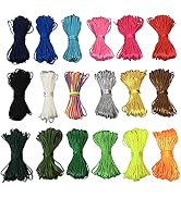 FQTANJU 2mm 18 Bundles 198 Yards Quality Rattail Nylon Satin Cord Assorted Colors Satin Nylon Tri...