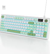 SbocKeeb 96% Wireless Keyboard with Number Pad and Knob,3-Modes Wired/Bluetooth 5.0/2.4G 98 Keys ...