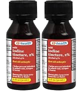 A+Health Iodine Tincture USP 2% First Aid Antiseptic Prevent Infection 1 oz (Pack of 2)