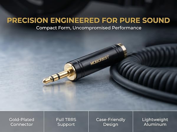 3.5mm to 1/4'' Stereo Audio Adapter, 3.5mm to 1/4'' (6.35mm) Headphone Adapter