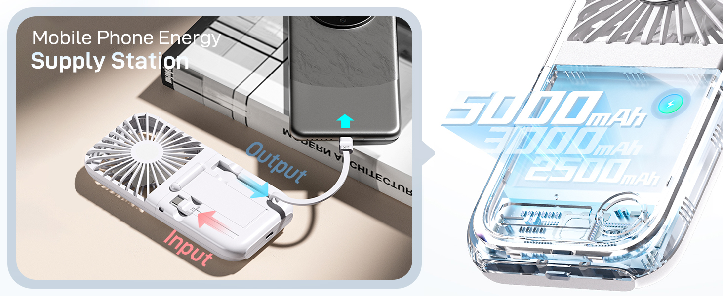 portable fan rechargeable personal fan neck fan usb fan mini handheld fans small desk fan foldable