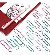 Pen Holder for Notebook,20PCS Colorful Metal Pen Clips,Multifunctional Paper Clip Holder Portable...