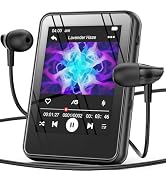 PulsePlay 32GB MP3 Player with Bluetooth 5.3,2.4" Full Touch Screen Portable Music Player with Sp...