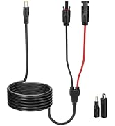 ELFCULB Solar to DC 8mm Cable, 14AWG 10FT Solar Panel Connector to DC7909 Male Connector Cable fo...
