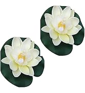 1PCS Artificial Floating Foam Lotus Flower with Water Lilys Pad Ornanments, Fish Tank Aquarium Li...