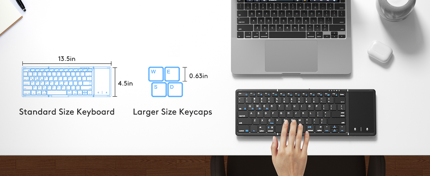FULL SIZE foldable keyboard