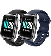 NewJourney 19mm Soft Silicone Replacement Band Compatible with Veryfitpro ID205L, ID205U, ID205S,...