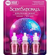 Scentsationals Fragrance Oil Plug In Air Freshener Refills 3-Pack - Girlfriend Night - Works with...