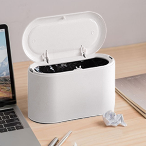Mini Trash Can with Lid - Removable Small Garbage Can
