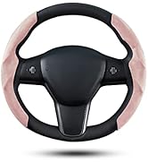 Shademax Custom Fit for Suede Steering Wheel Cover Tesla Model Y/ Model 3 Car Wheel Protector Tes...