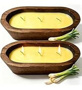 STRN Citronella Candles Bowl Summer Outdoor & Indoor - Large Soy Wax Scented Candles with Wooden ...