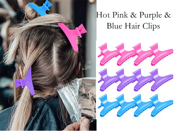 purple hair clips