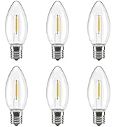 TJOY C7 Night Light Bulb, LED Candelabra Bulb, E12 Base, Warm White 2200K, 0.6W, 7W Equivalent, P...