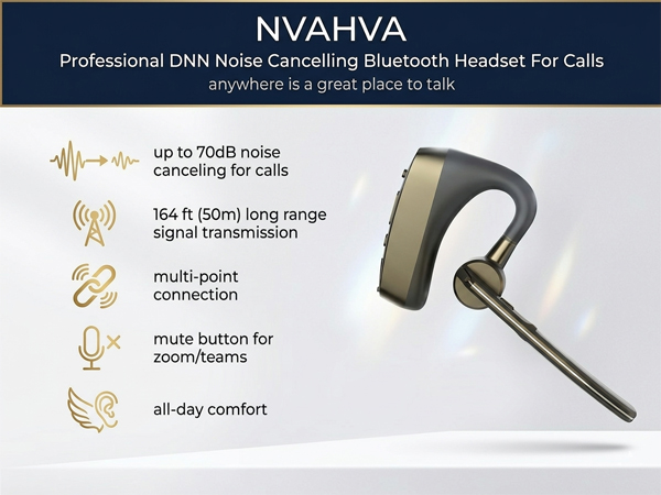 noise canceling bluetooth earpiece for calls