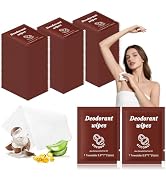 Travel Deodorant Wipes Individually Wrapped,Body Wipes to Clean Skin for Women Men(Coconut,pack o...