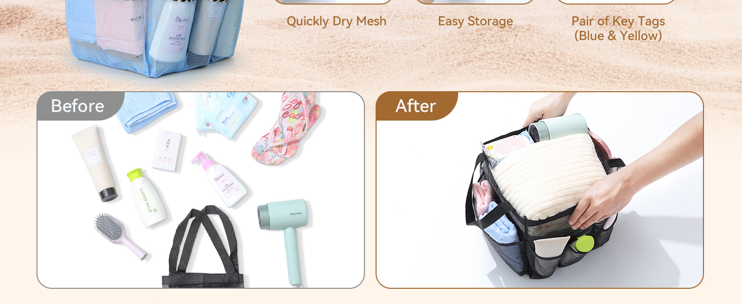easy to dry water quickly pass through the mesh avoid losing keys suitable college student dorm