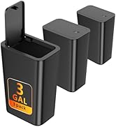 N. NETDOT 3 Pack Small Trash Can with lid, 3 Gallon Bathroom Trash Can,Garbage Can Slim Trash Bin...