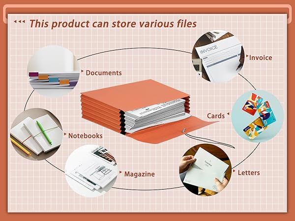 Expanding File Folder with Flap