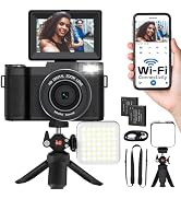 5K Digital Camera with WiFi 64MP Autofocus Full HD Vlogging Camera for YouTube Point and Shoot Ca...