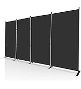 MAYOLIAH 4 Panel Room Divider 6ft Tall Freestanding Privacy Screen 136'' W Portable Office Partit...