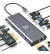 USB C Docking Station Dual Monitor, 14 in 1 Laptop Docking Station 3 Monitors with 2 HDMI 4K, DP,...