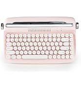 YUNZII B303 Wireless Keyboard, Retro Bluetooth Aesthetic Typewriter Style Keyboard with Integrate...