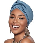 DRESHOW African Turban for Women Knotted Hairwraps for Sleeping Turban Headwraps Head Warmer Scar...