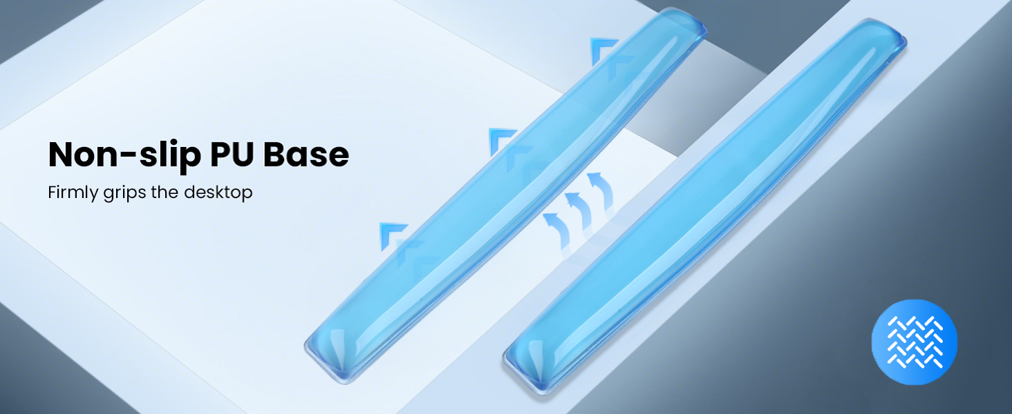 Firmly grips the desktop Non-slip PU Base