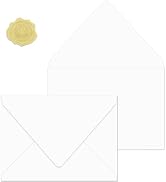 YINUOYOUJIA 50 Pack 5x7 Envelopes with Golden stickers(50,White) | A7 Invitation Envelopes,Self S...