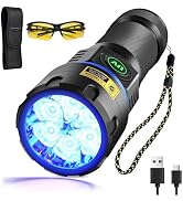 DARKBEAM UV Flashlight 395nm Blacklight 6xLED Black Light, Rechargeable Ultraviolet Flashlights U...
